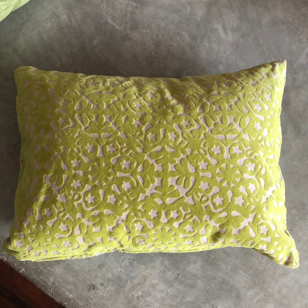 12x16 lumbar pillow in chartreuse green